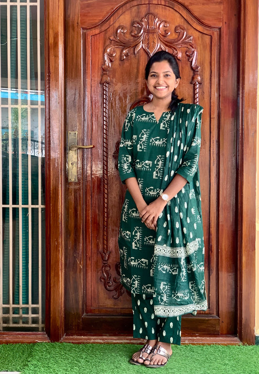 Emerald green  - ⁠Salwar suit set