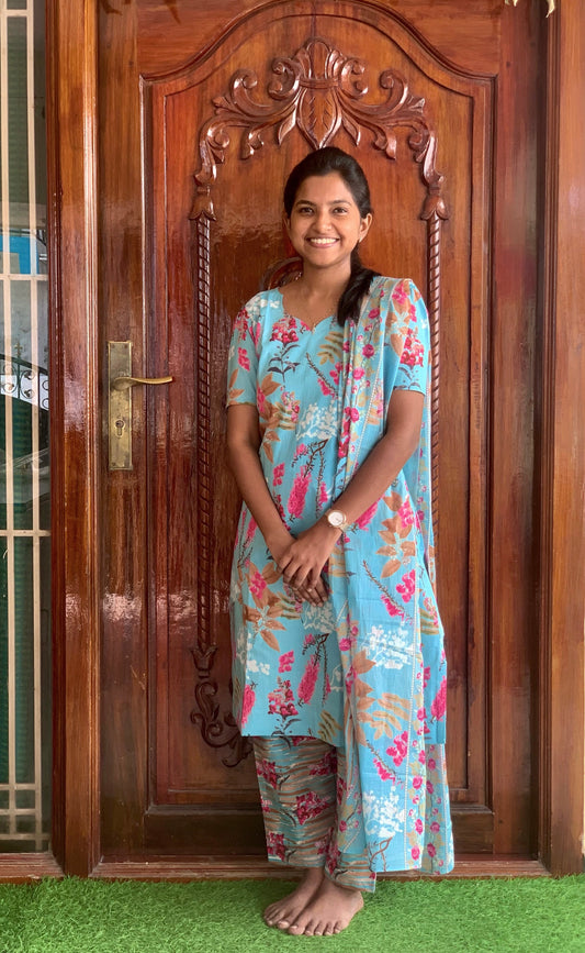 Blue island  - ⁠Salwar suit set