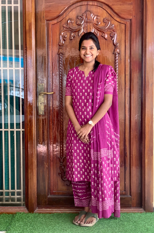 Mulberry petal - ⁠Salwar suit set(*Preorder)