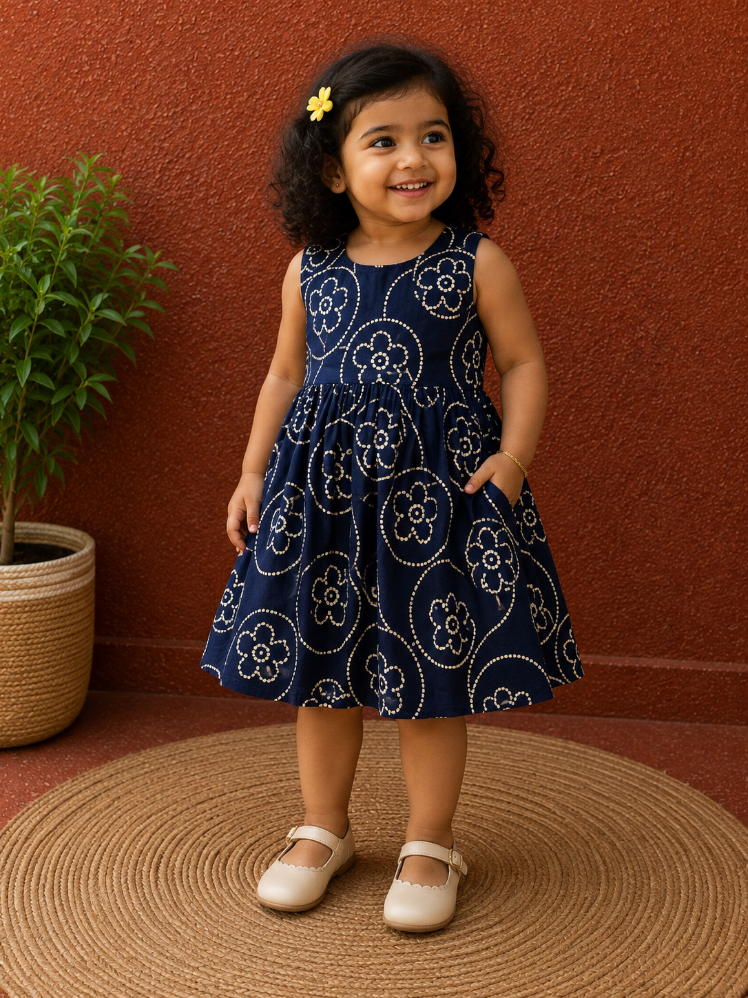 Blue flower - Baby Frock