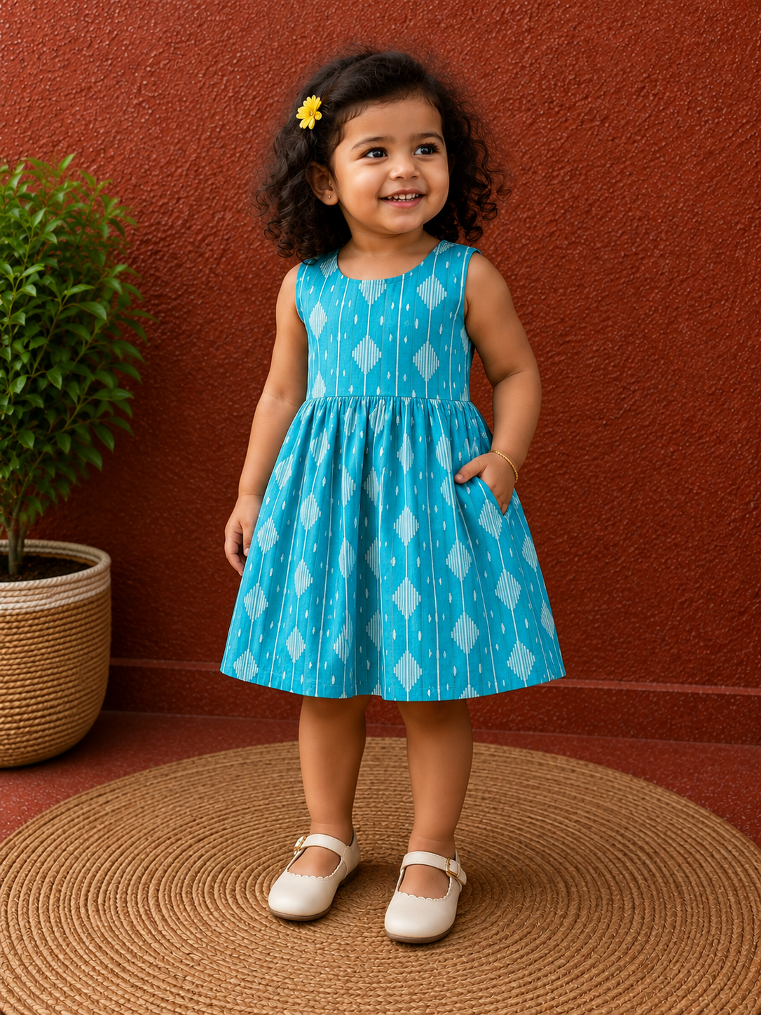 Aqua blue - Baby Frock