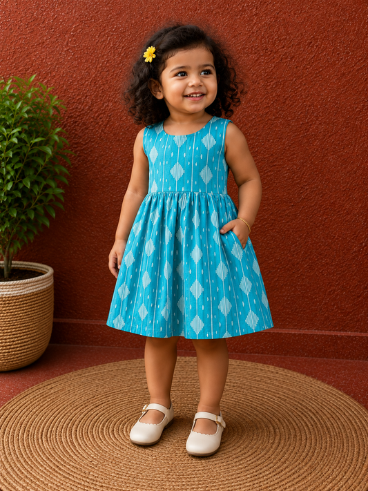 Aqua blue - Baby Frock