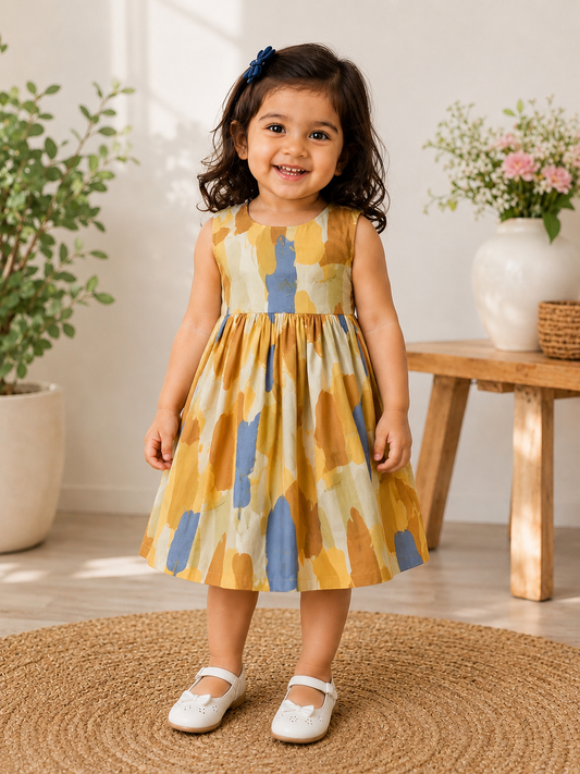 Abstract gold - Baby Frock