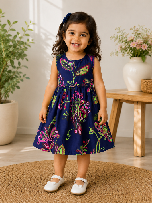 Ink blue - Baby Frock