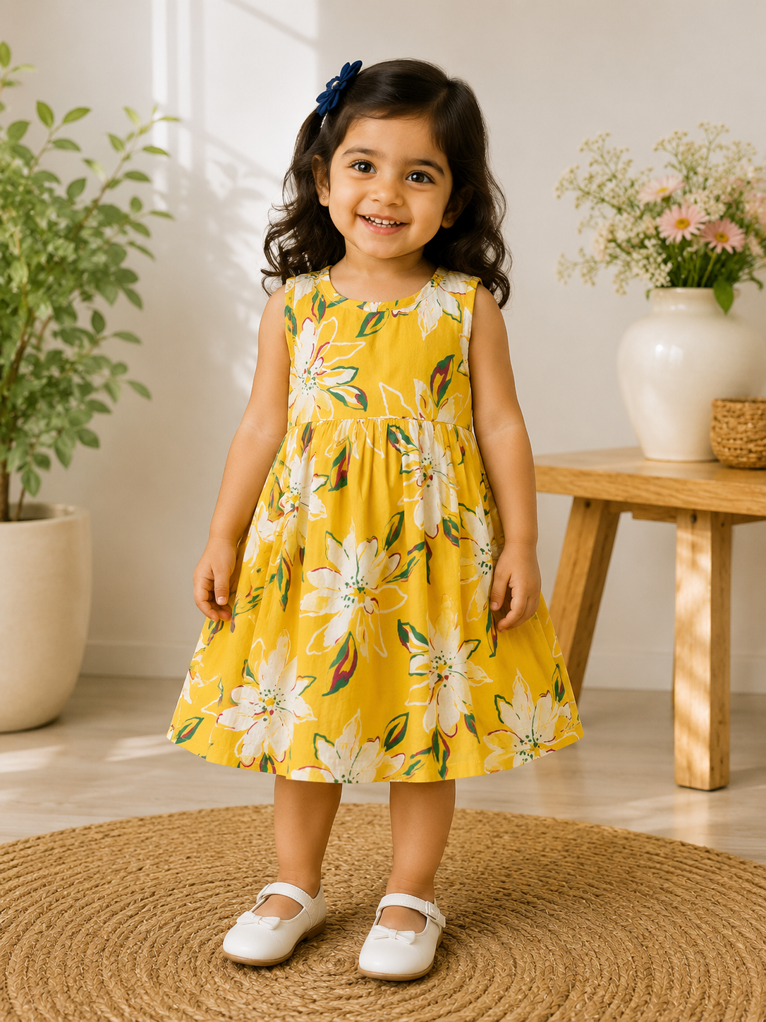 Lemon floral - Baby Frock
