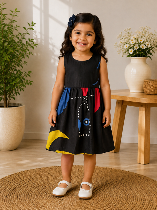 Black abstract - Baby Frock