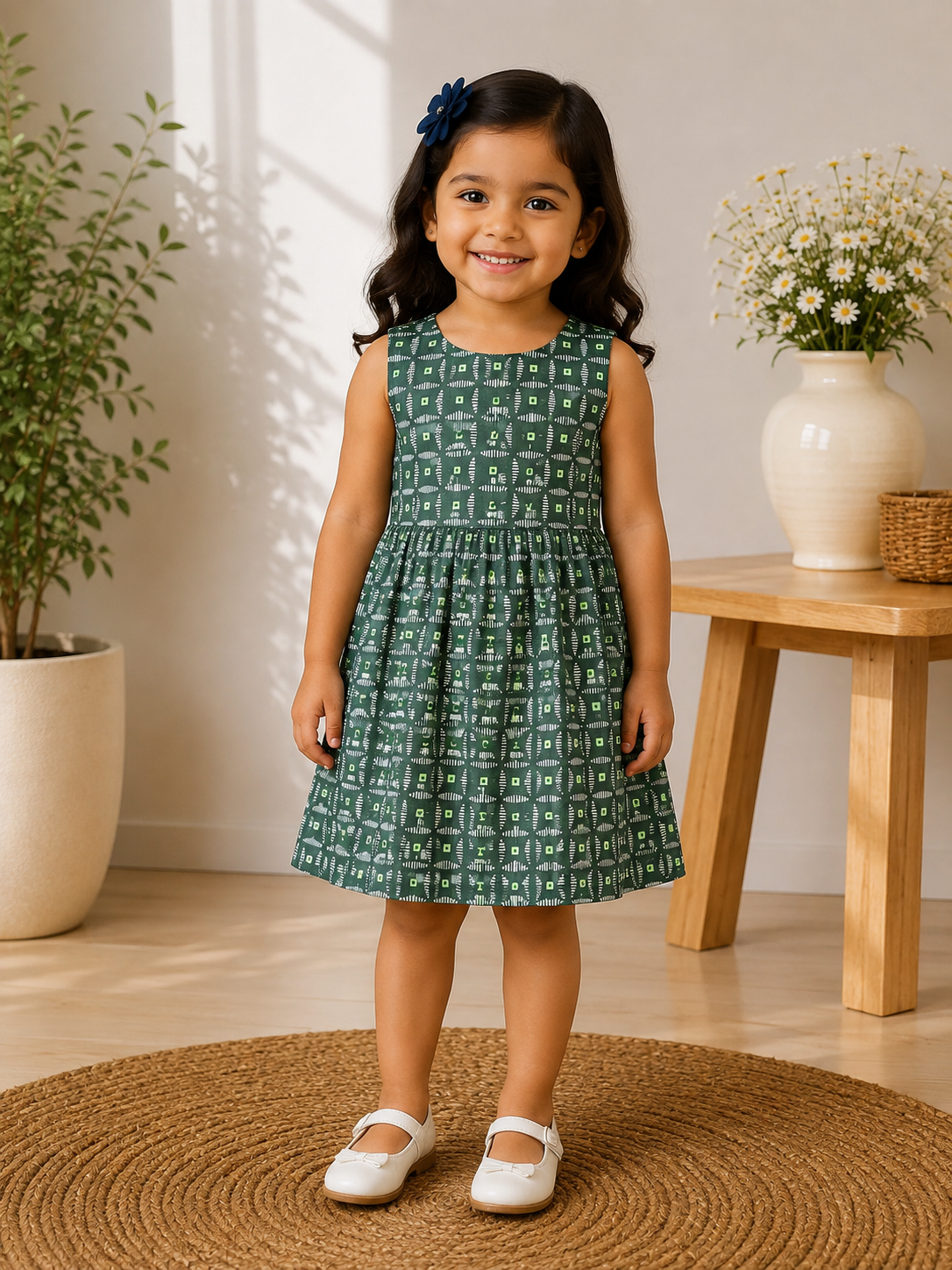 Dusty green - Baby Frock