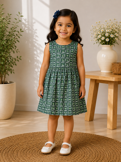 Dusty green - Baby Frock