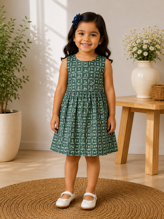 Dusty green - Baby Frock