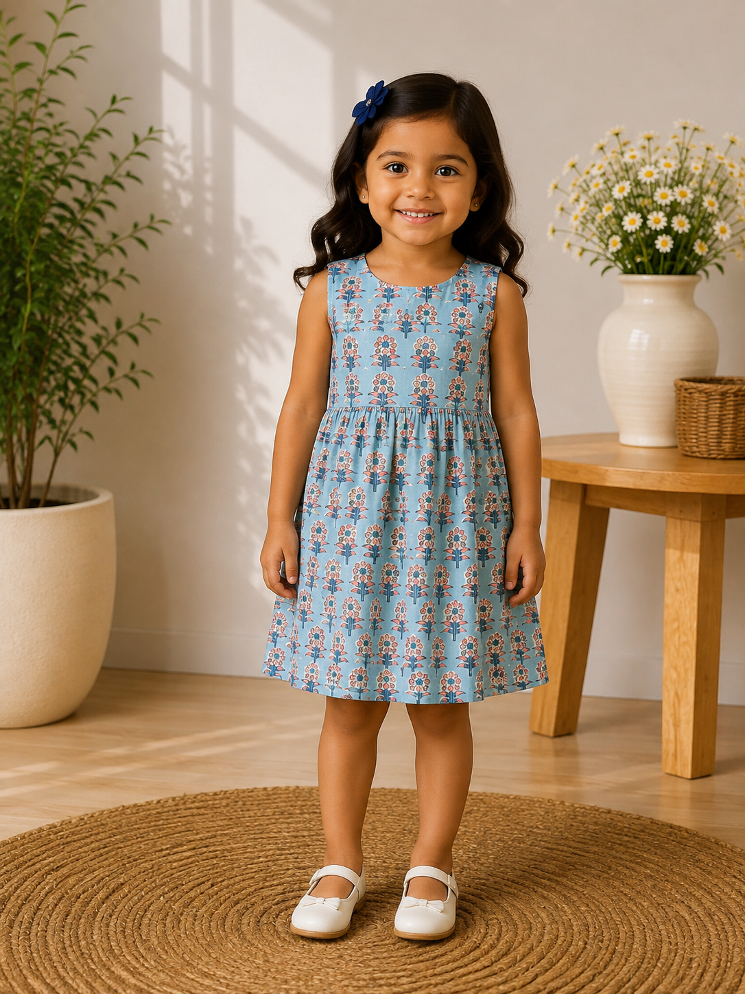 Dusty blue - Baby Frock