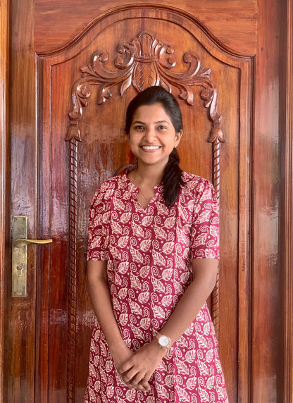 Maroon leafy - Co-ord