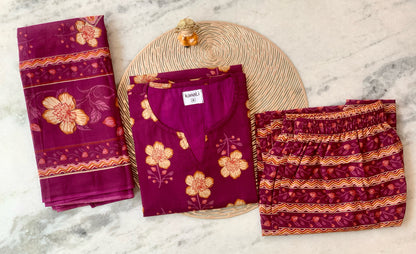 Berry bloom - ⁠Salwar suit set