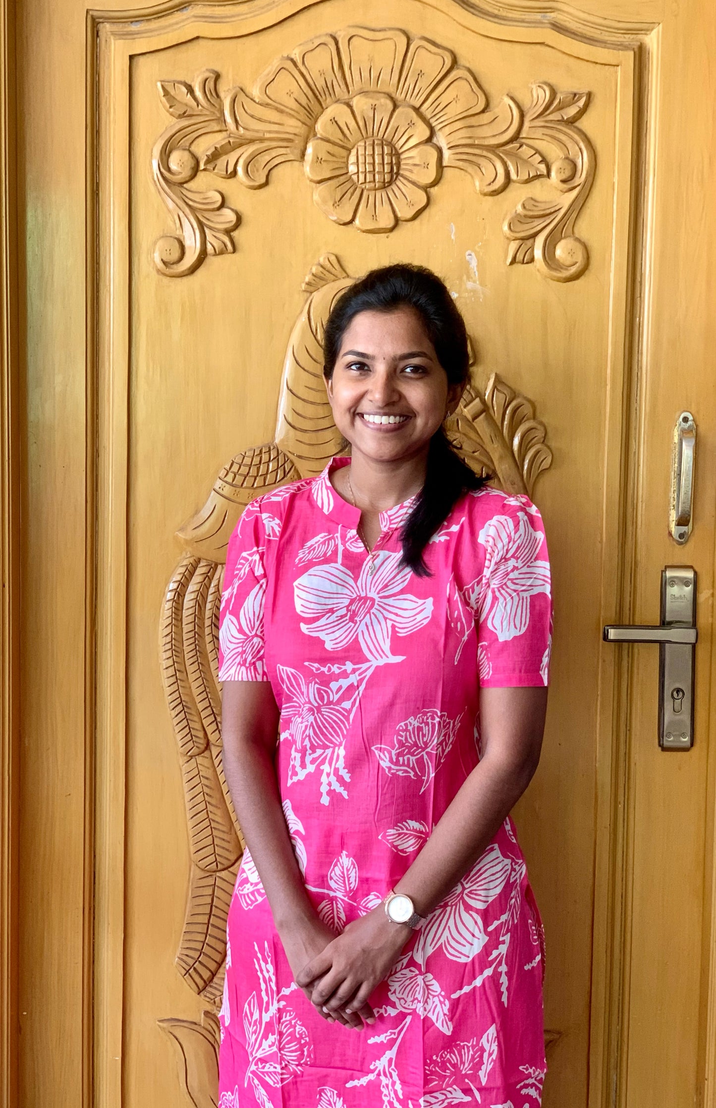 Pink orchid - Kurti