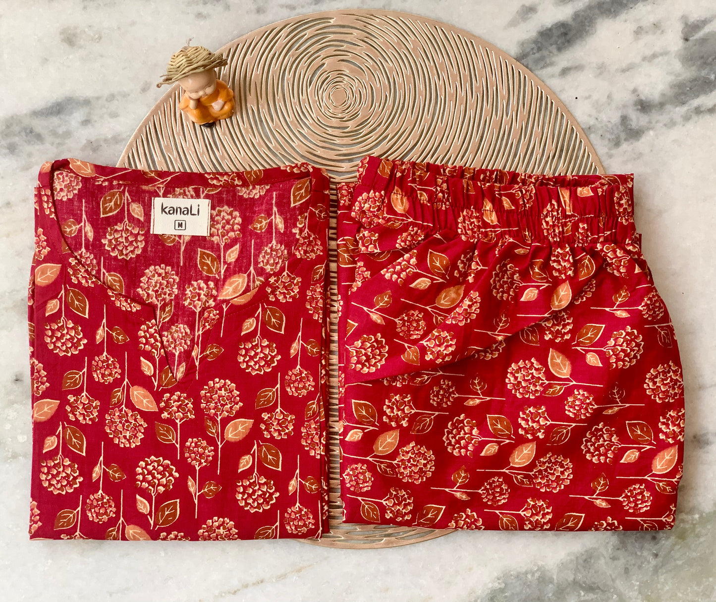 Maroon flower - Co-ord