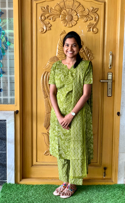 Olive fern - ⁠Salwar suit set