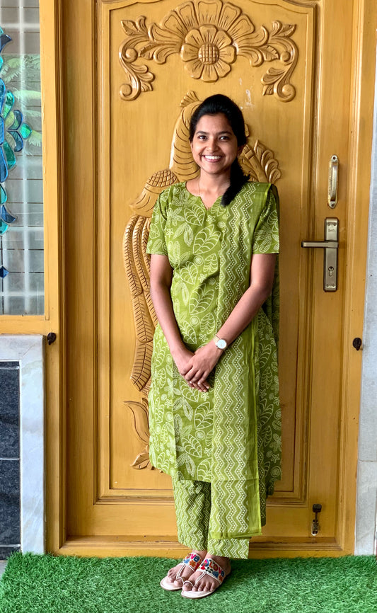 Olive fern - ⁠Salwar suit set