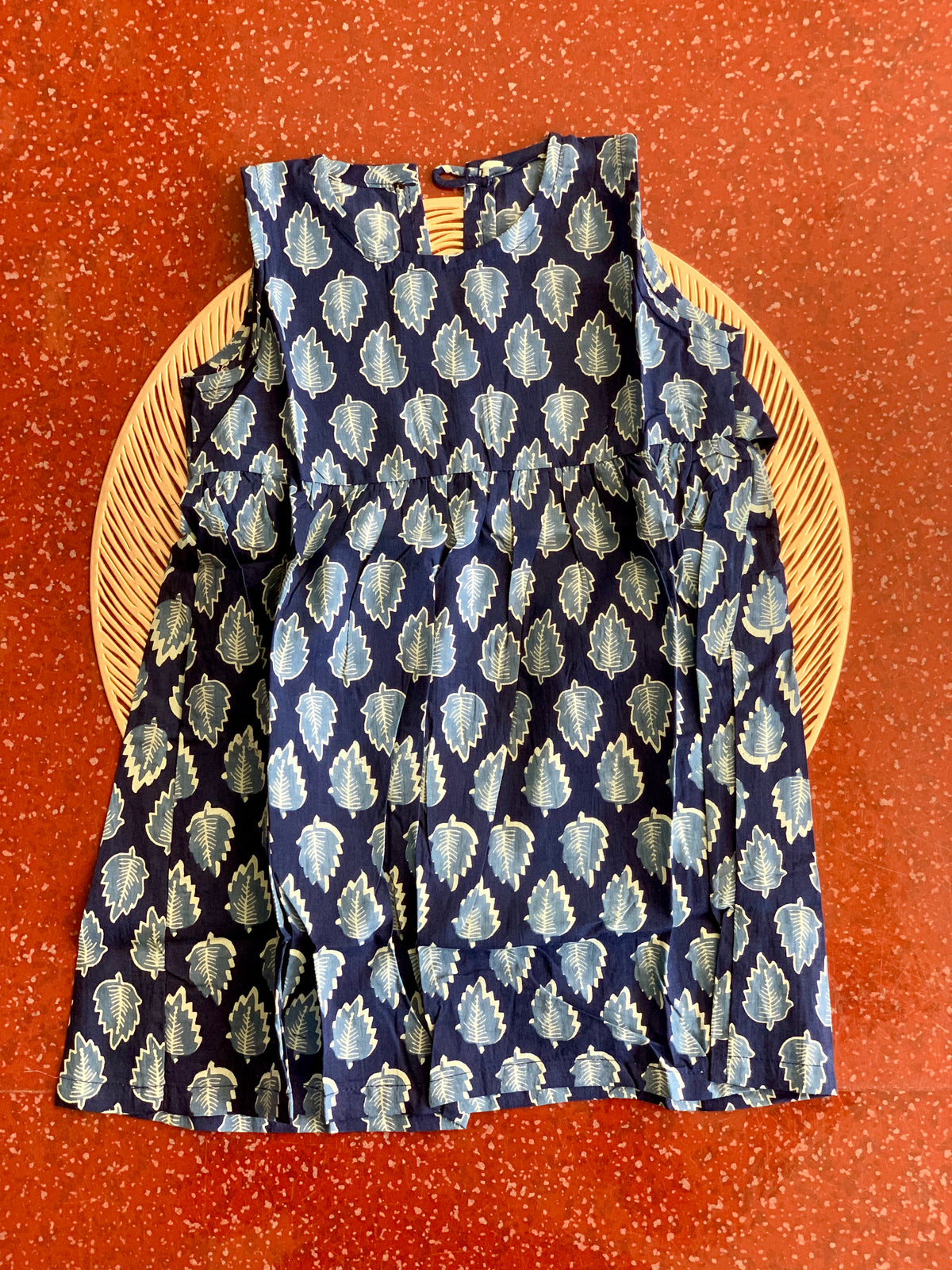 Blue leaf - Baby Frock