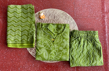 Olive fern - ⁠Salwar suit set