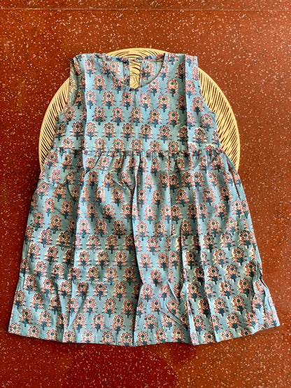 Dusty blue - Baby Frock