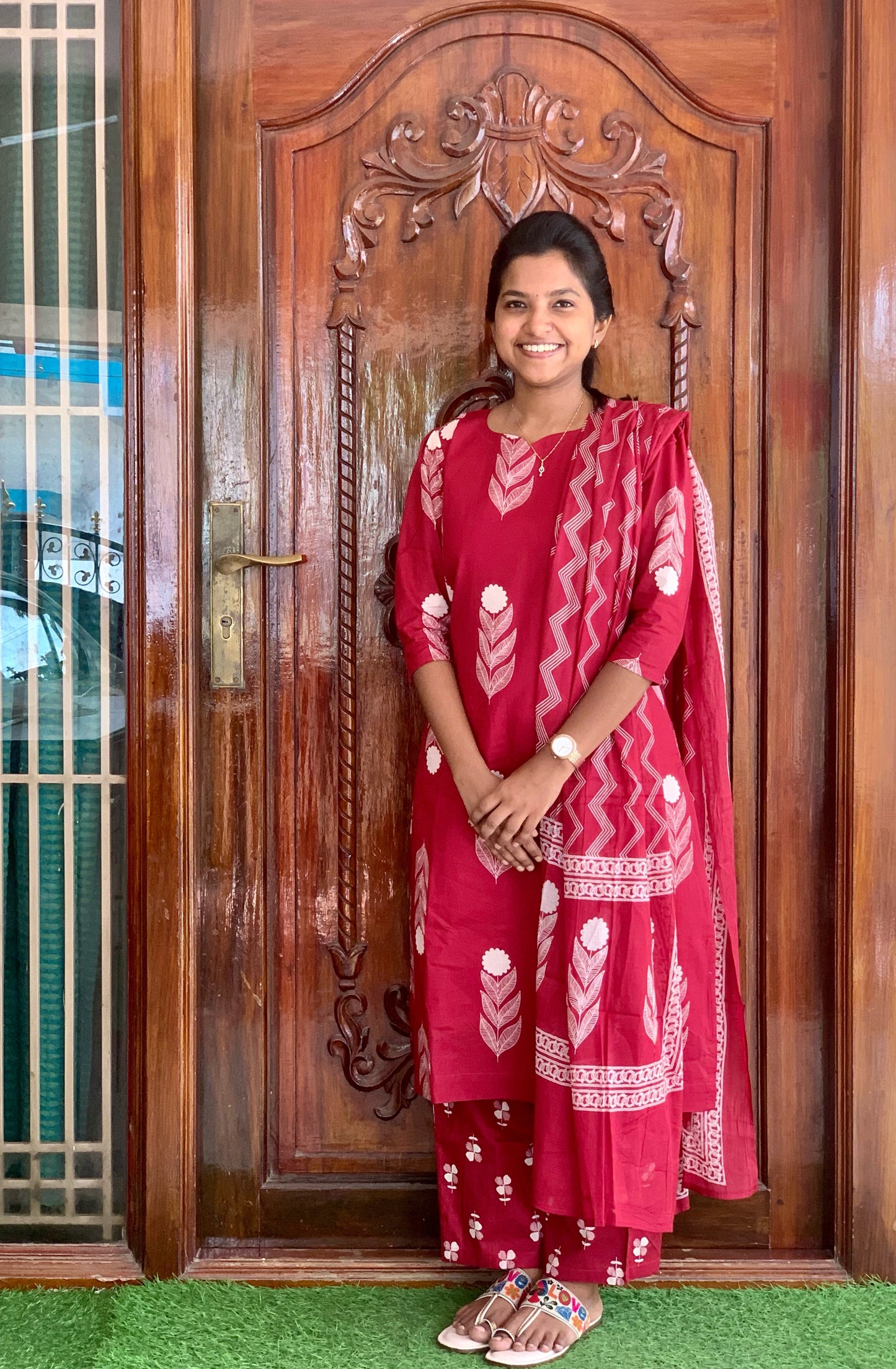 Ruby floral - ⁠Salwar suit set