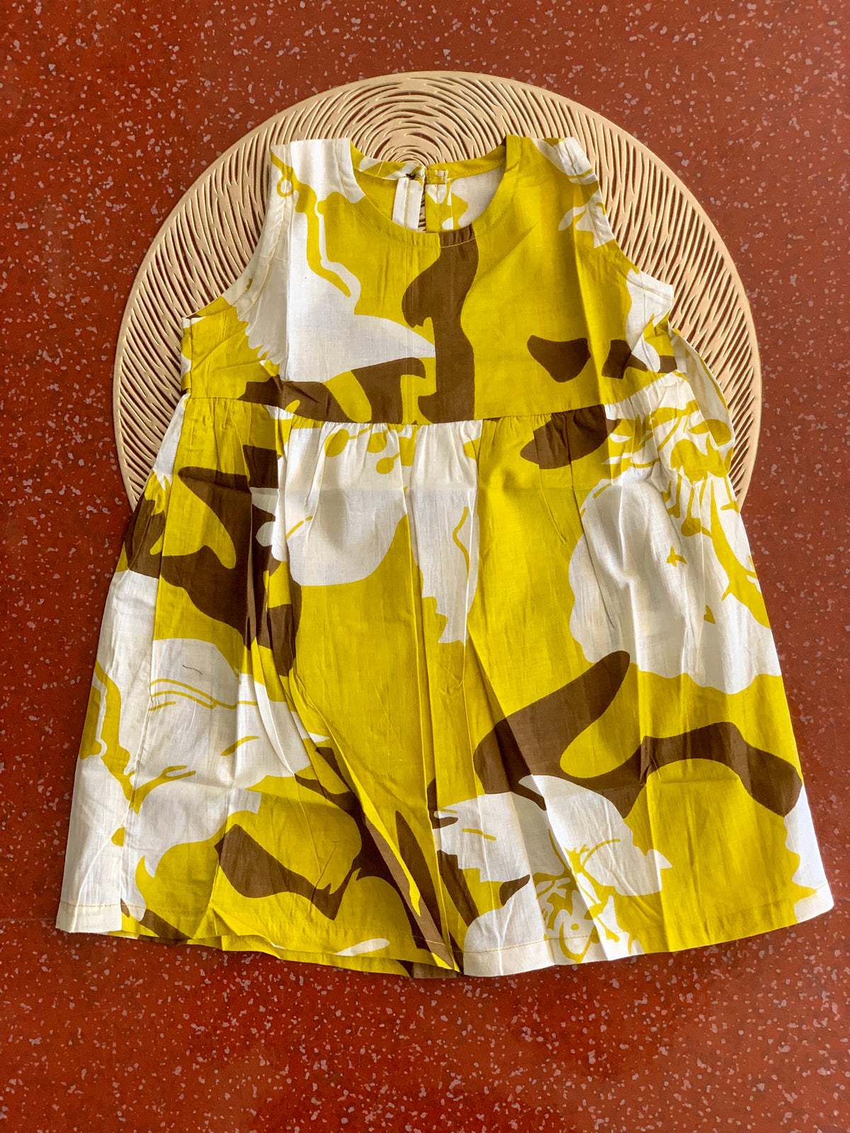 Yellow marble - Baby Frock