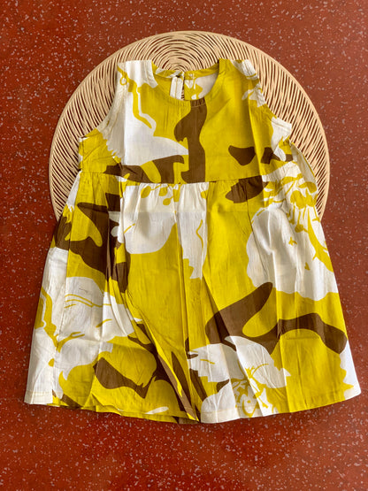 Yellow marble - Baby Frock