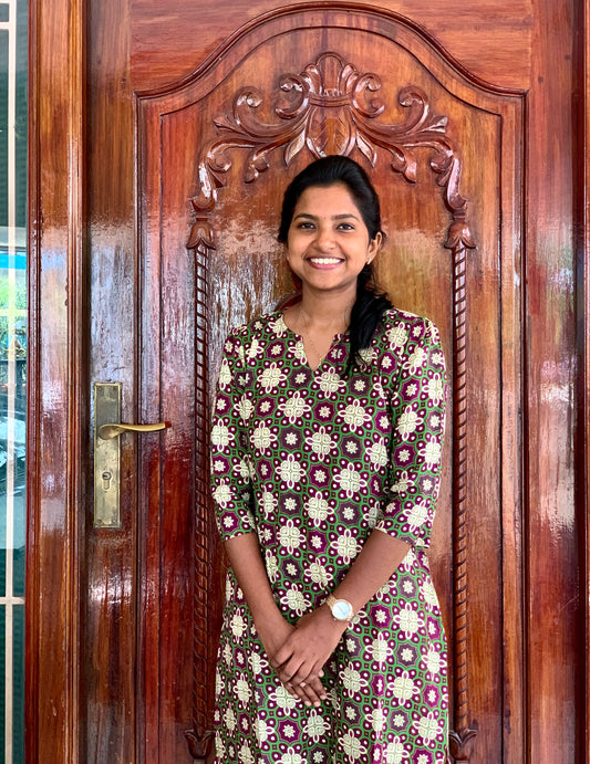 Greeny purple - Kurti