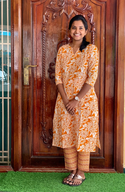 Orange - Kurti set
