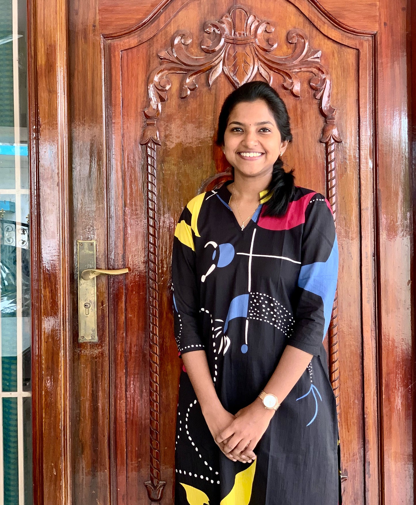 Black Abstract - Kurti