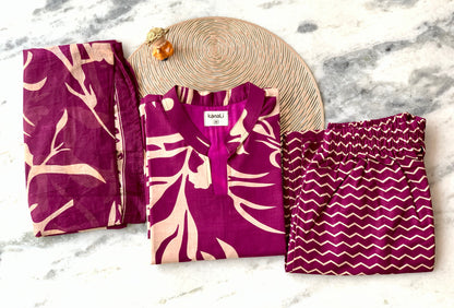 Wine Abstract- ⁠Salwar suit set