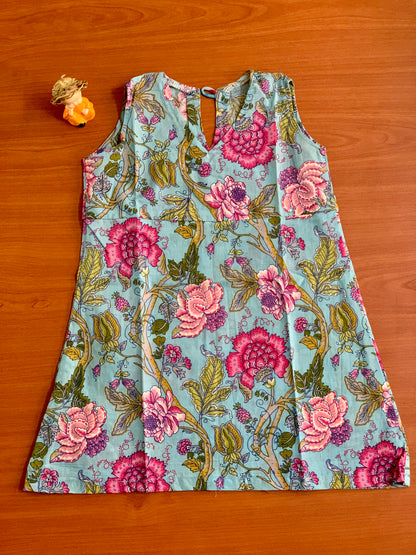 Blue garden - Girl Frock