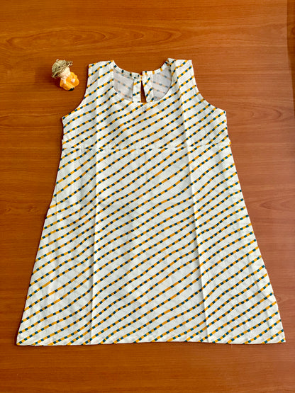 Stripey White - Baby Frock