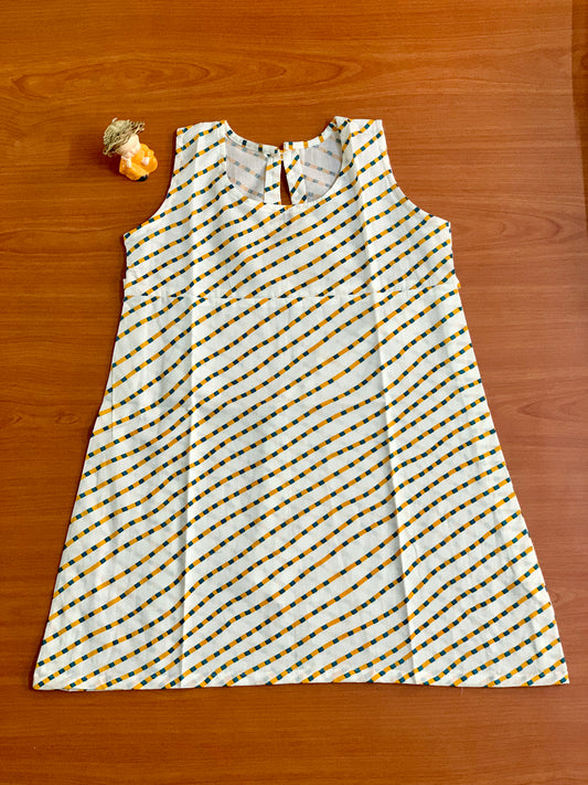 Stripey White - Baby Frock