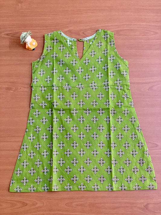 Green Abstract - Girl Frock