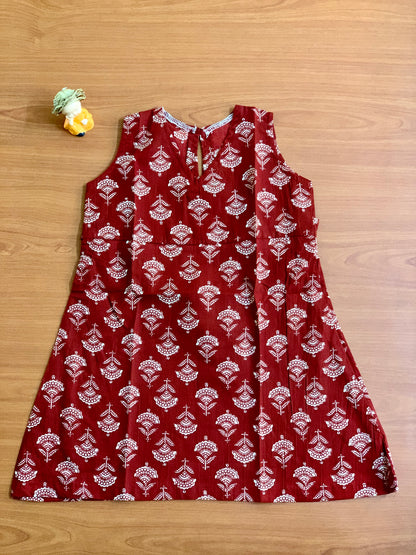 Red Floral - Baby Frock
